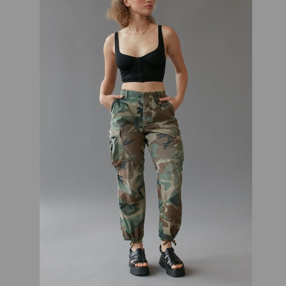 Distressed Camo Cargo Pants from Urban Outfitters